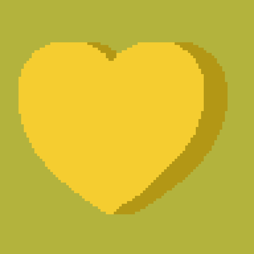 [90f36c] Yellow Heart No Boarder