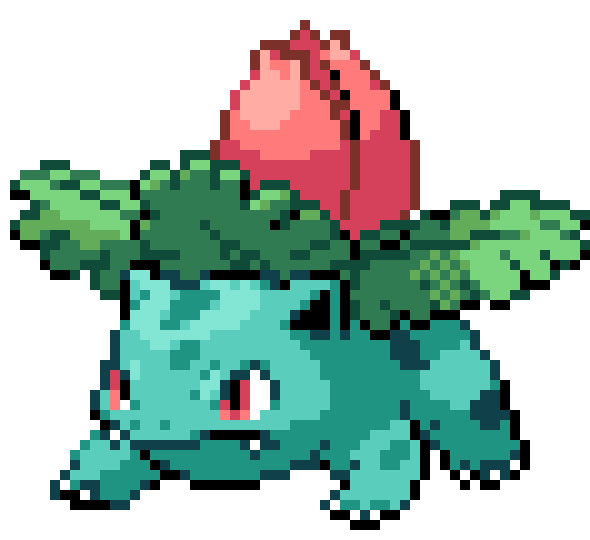 [8aa4ac] 002: Ivysuar  The bulb on its back grows by drawing energy. It gives off an aroma when it is ready to bloom