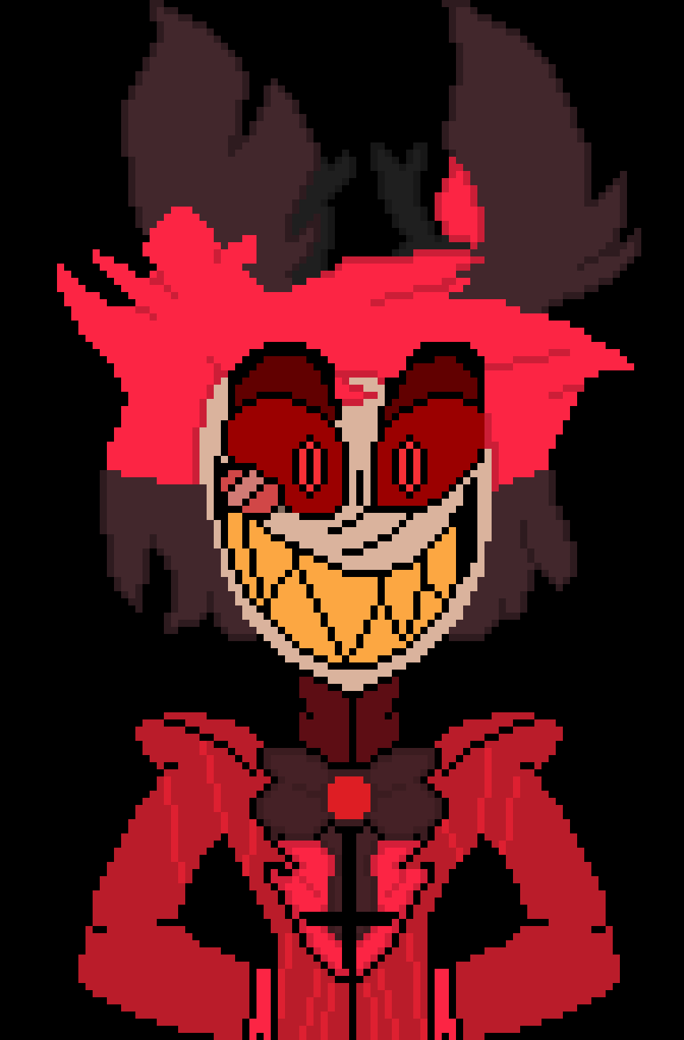[4793a2] -puts hand to azazal- i am alastor the radio demon! one of the most powerful demons hell has ever seen! its a pleasure to meet you mister?