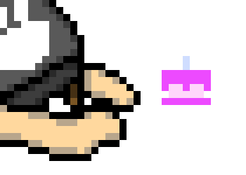 [e25ae6] *It opens up again and pulls out a cake*