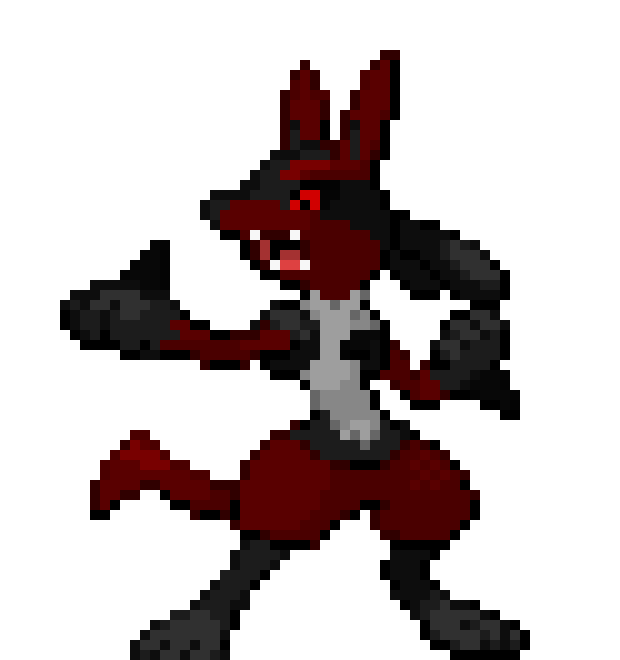 [c9e386] Palette for a Crimson Lucario variant that has actual claws on its hands and feet, not just its spikes (ft Lucario)