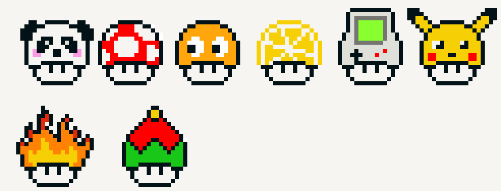 [9664c4] Mario Mushroom Verisons