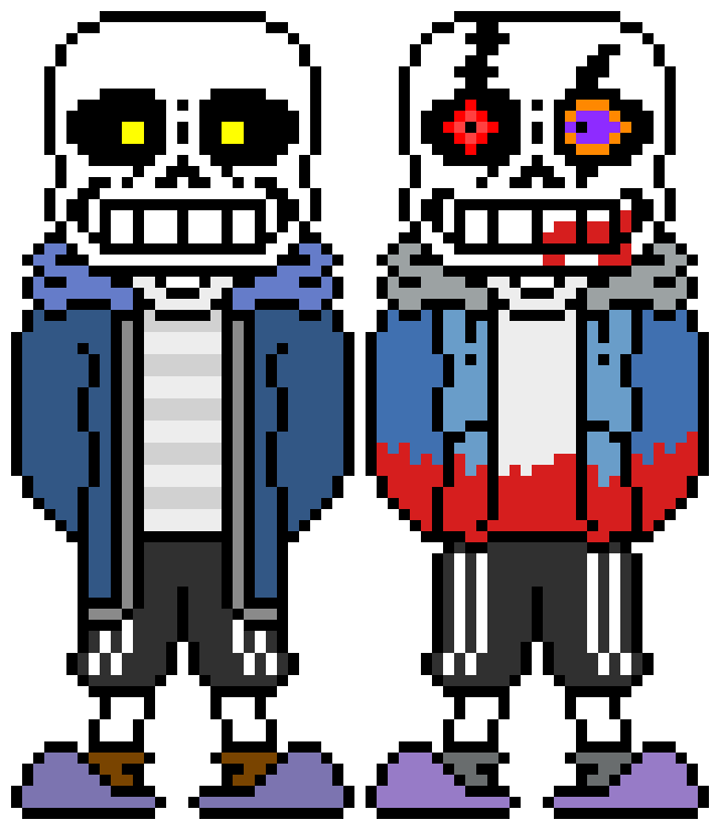 [d6b045] Stress! Sans: I'm kicking your ass Mixed!!! *They start fighting*