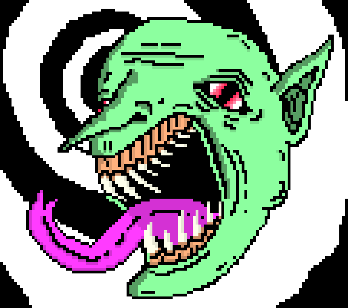 [f7c573] (goblin is hungry for both richard and wolf pet)