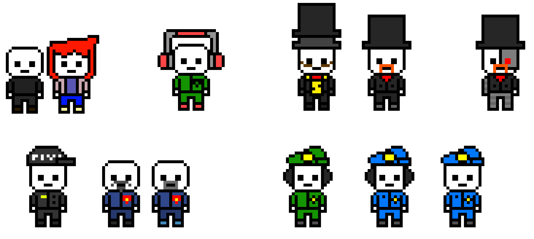 [a788b6] Henry Stickmin Danganronpa sprites