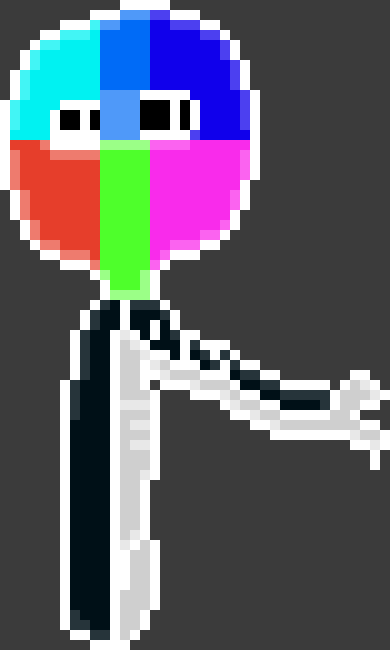 [990543] Yeah, I kinda lost ideas for it, but I was just inversing sprites, and realized that would be a good EX boss design.