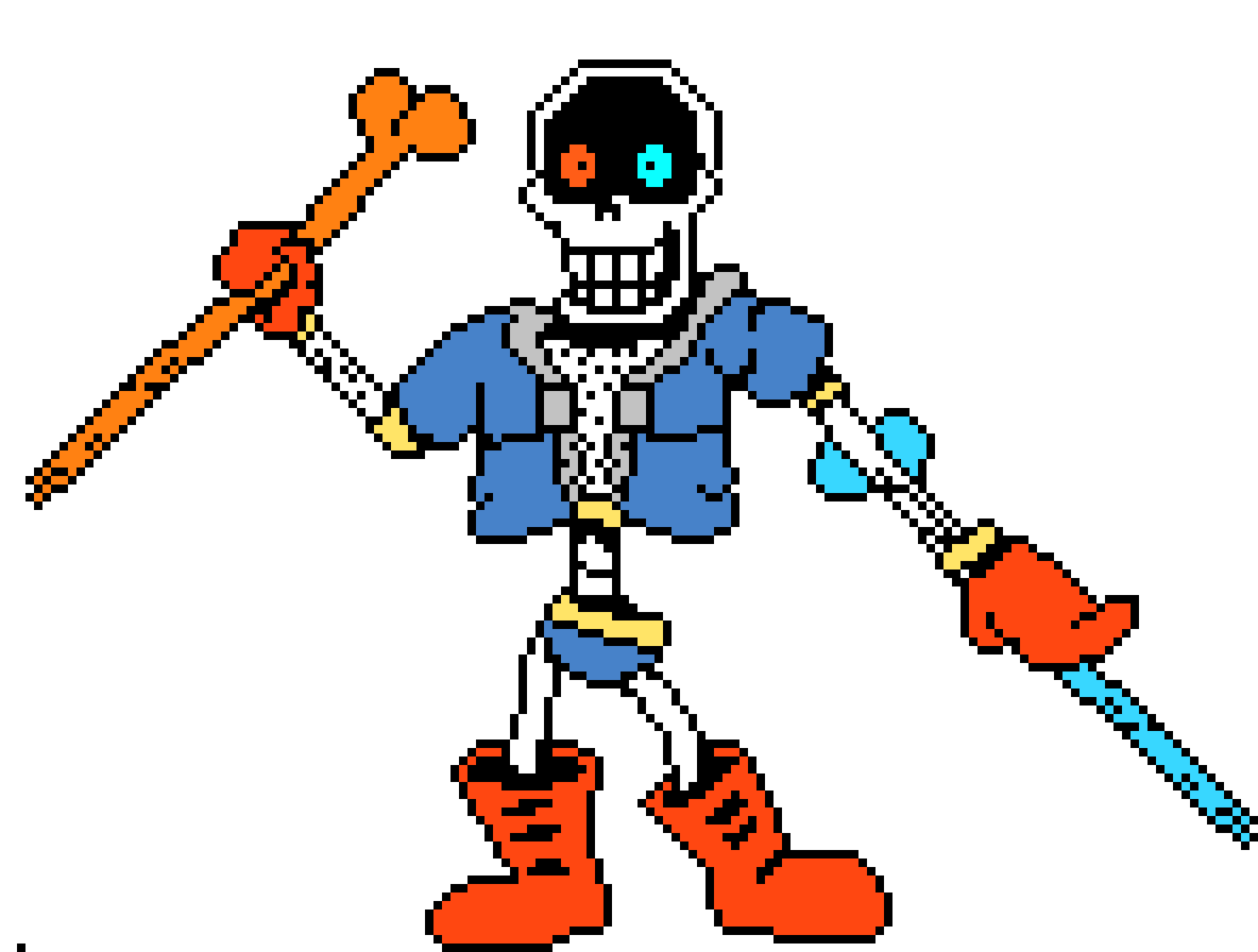 [af4498] Disbelief Papyrus Phase 2 Battle Sprite.
