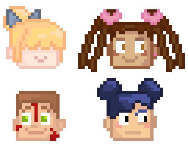 [88104a] Pixel heads