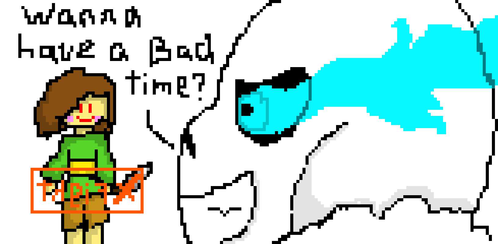[9664c4] Undertale sans vs chara bad time