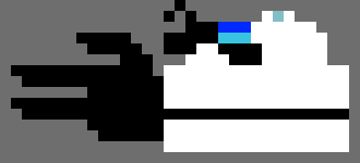 [6d74d1] Here's another version. The pinkie part of the glove is cut off, so your pinkie will be showing while running around with this thing... -Foxlynn