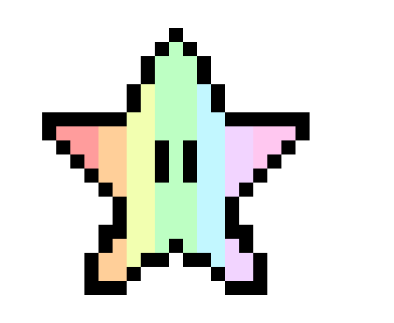 [da9bfb] rainbow star pastel