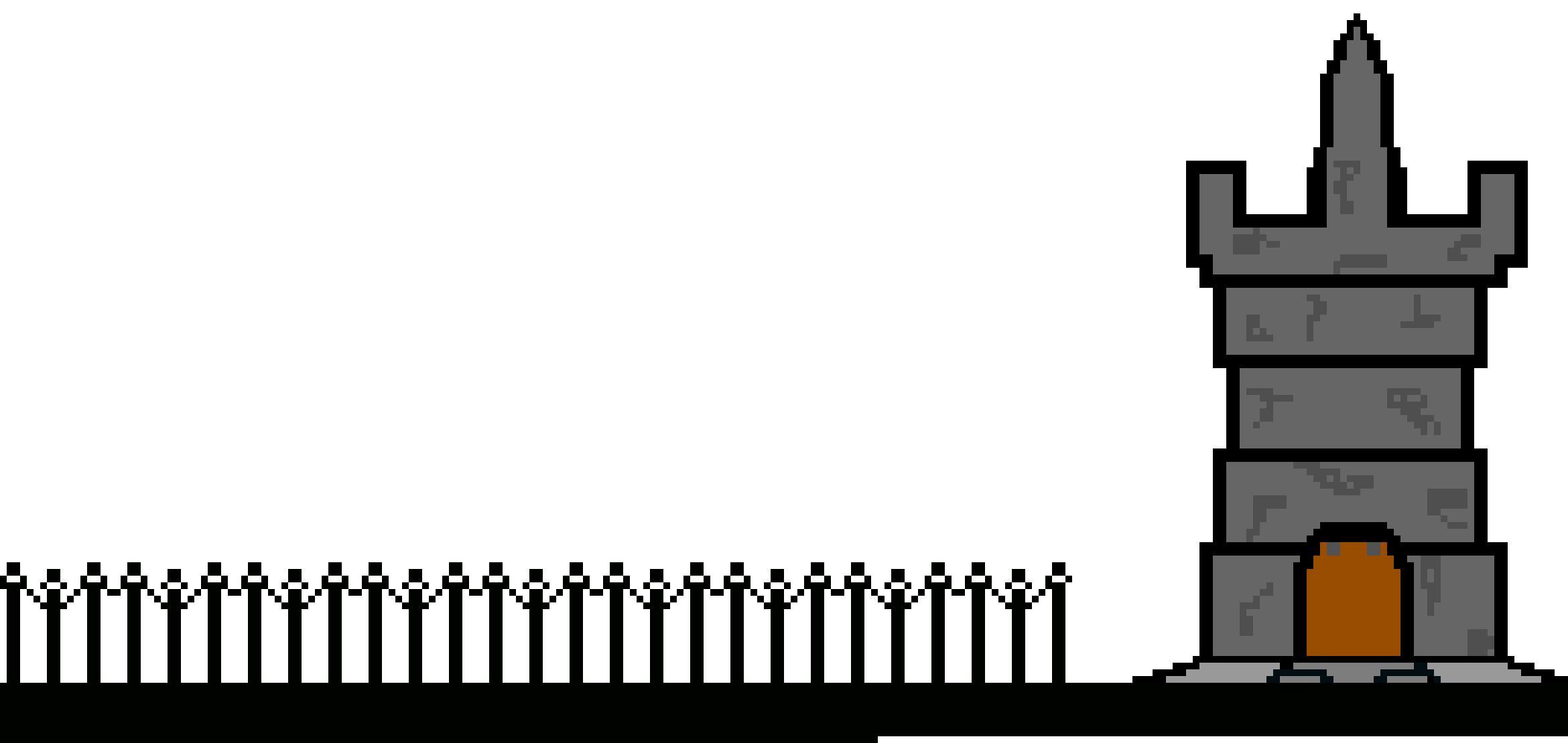 Haunted house with a nice daytime sunset.