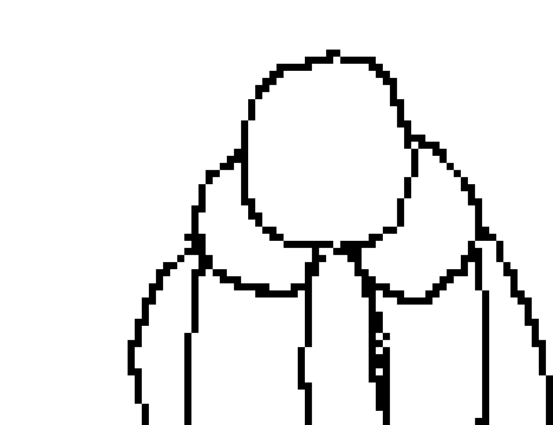 Outline sans walked waiting to attack people *