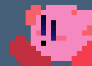 [777455] *when kirby got up, he tried to walk around in the darkness*