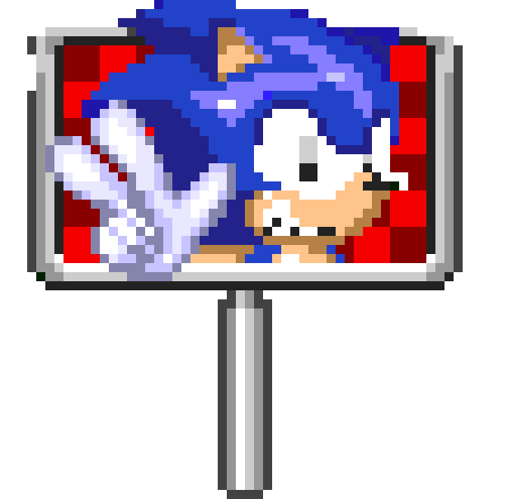 [3ee682] Sonic The Hedgehog! [Sign post]