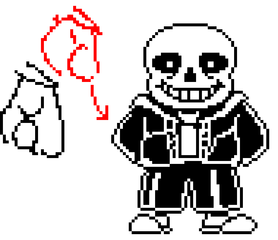[0ac0dd] as you can see on sans's original sprite, the pocket is in line with the jacket itself, however on yours its like, way off to the side, not giving the arm enough space