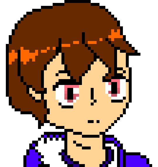 (a monster hold it's fist up pointing at him* 