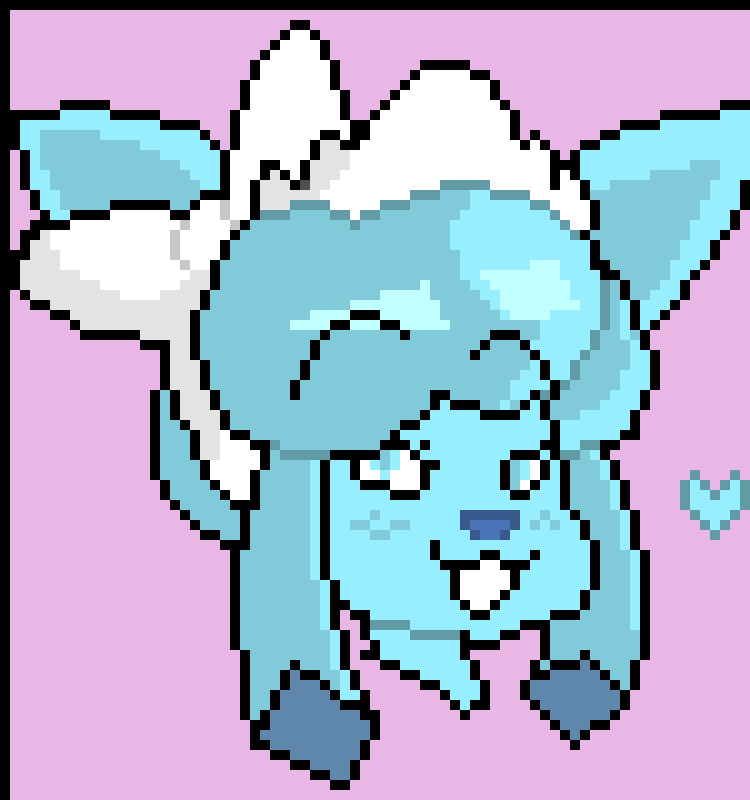 Anthro Glaceon wip