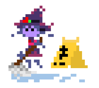 [777455] *Drawcia, sorta pushing Magolor along, had also gone by Marker and Kirby.*