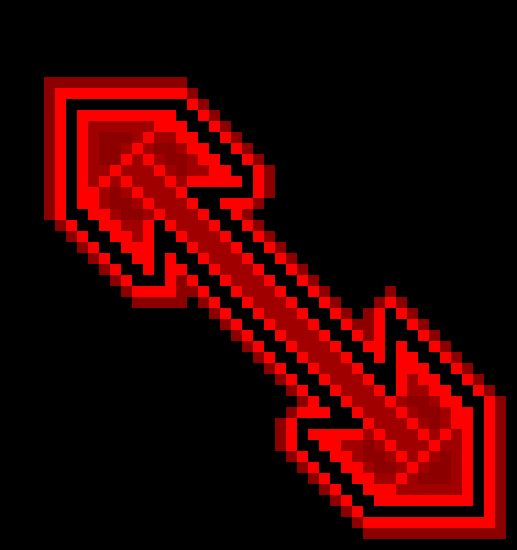 ((I either made an arrow or a double sided spear))