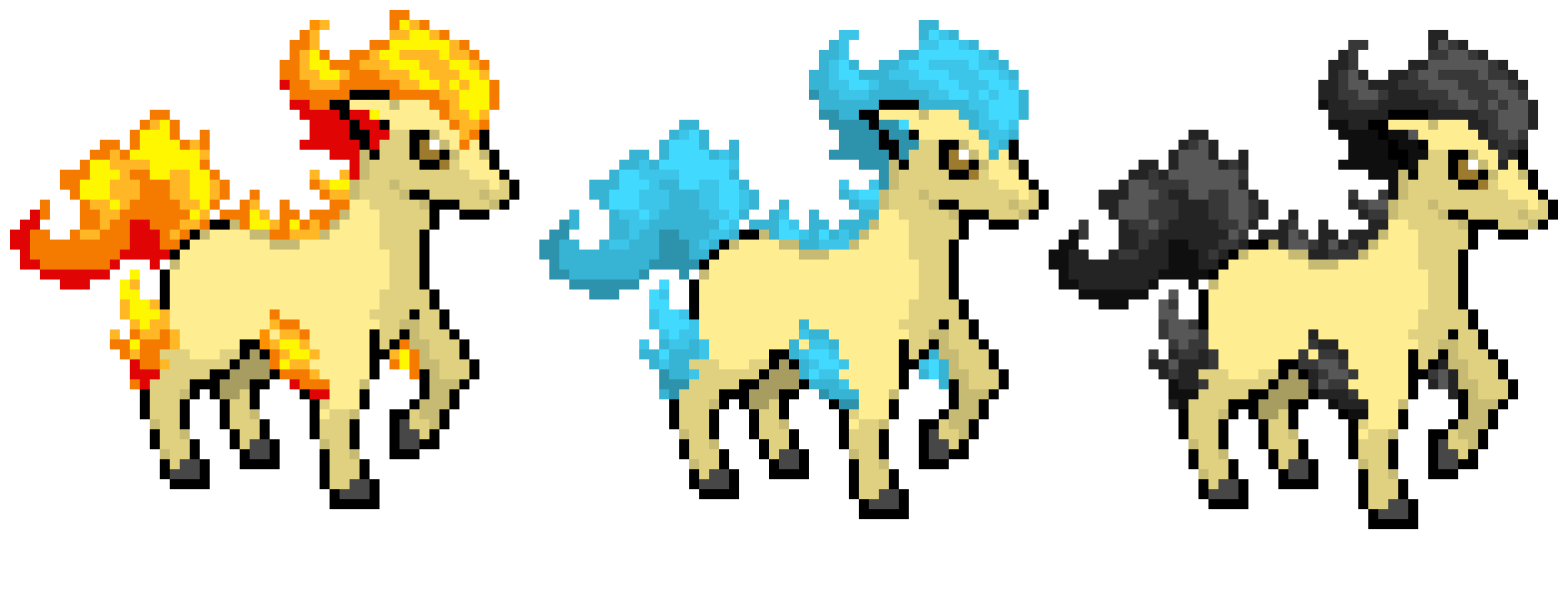 Ponyta Red/Blue/Black