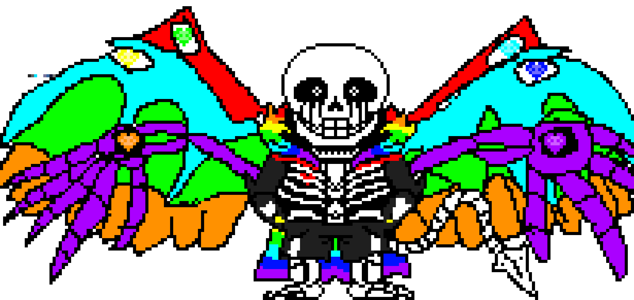 [d46952] Seraphim sans  blaster chara with gaster blaster