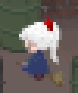 [777455] *Ribbon came into his house, closing the door gently as she came into his house, she then sat next to him and kind of patted his back.*