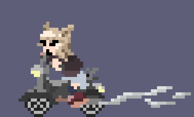 [777455] GET BACK HERE!! *She then combined her Motorcycle Effect with her Wolf Effect and made a very loud howl, at least trying to spook Magolor a little bit*