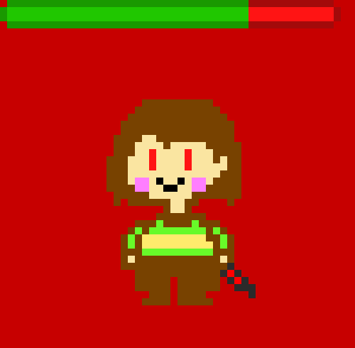 [53a360] grabs the green among us character then stabs him bunch of times with the knife *