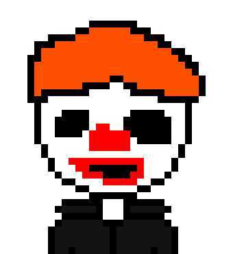 everyone is so bland and boring that its easy to make em into clowns!It's a funny clown! it holds out a funny clown horn and honks!..... it sounds so distorted.....