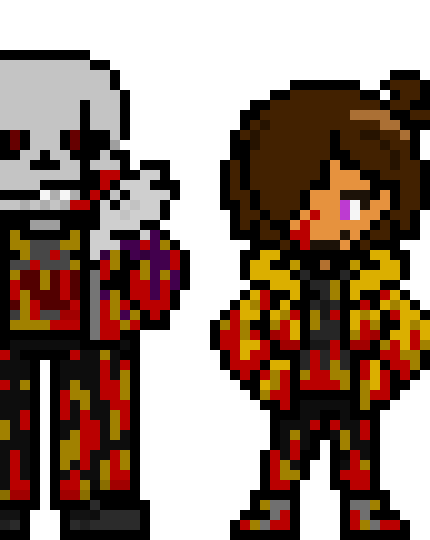 [4adfff] Dustor Skellington and Lyra Bloodkill Overworld Sprites ft. Crazy Carth the Skeleton