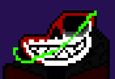 [d959ff] *trying to rip the green thing off but cant*