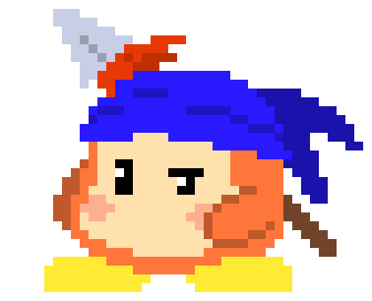 [777455] Wait-- is that the Dragoon you mentioned before? I've seen you become a statue of something that looks like it before as Stone Kirby