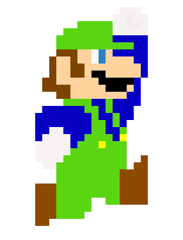 [a1da27] 8-Bit Mario in Classic Mario Outfit