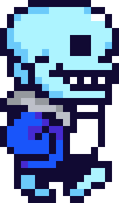 [31b34d] *Dark Sans disappears behind the blasts, and reappears a few feet away