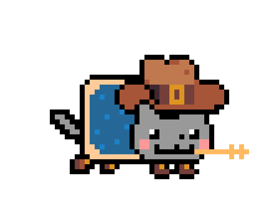 [35034d] cow boy nyan cat