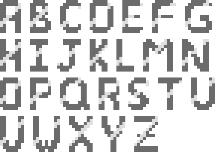 [0031a6] pixel alphabet