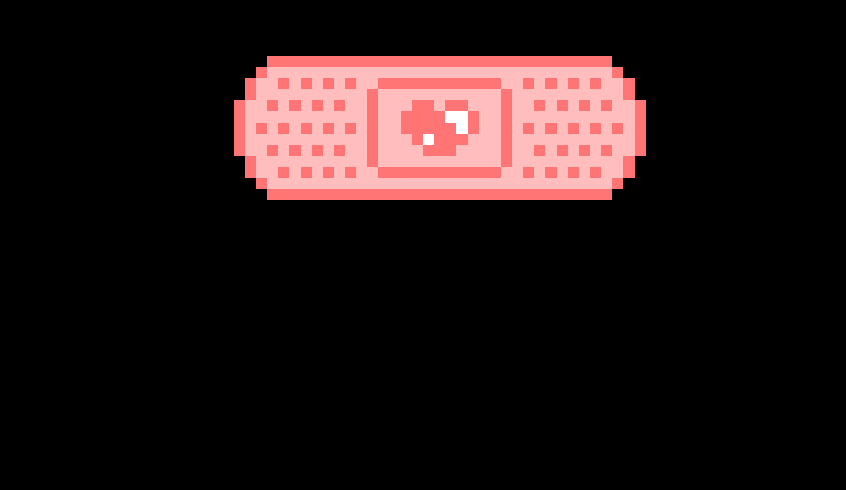 Cute, Pink Bandaid with Small Heart