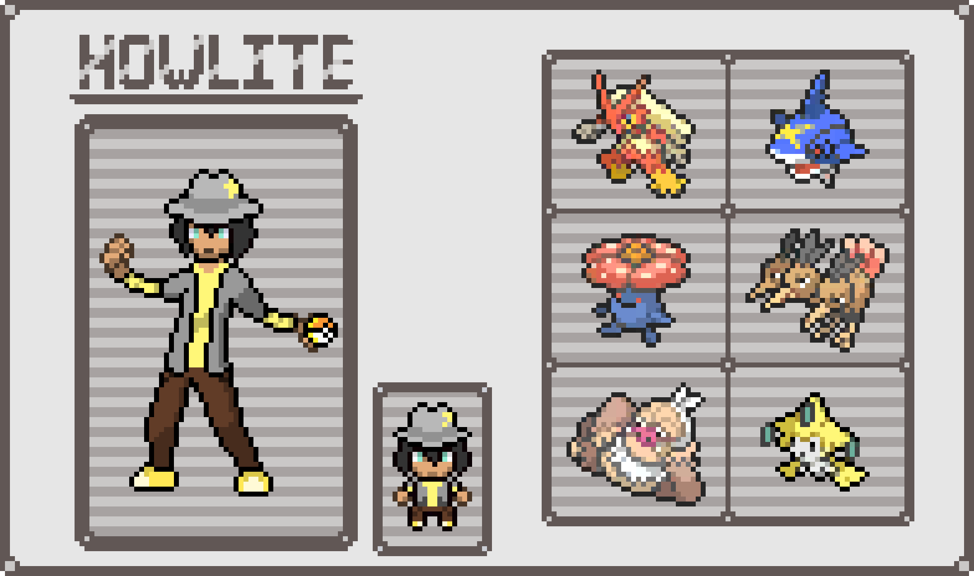 [0031a6] pokemon Howlite sprites + team