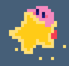 [4e3fe2] *a second later, he came back with the warp star, he then pointed at the star he showed marker, indicating for marker to push it a little bit*