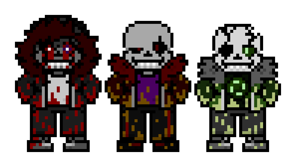 [4291f4] The Megalomaniacal Skeletons Trio Overworld Sprites (OW update V2 Style)
