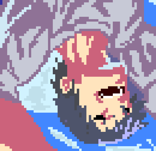 [d5ad05] if you have a hard time with cursor stroke remember a few factors, first of all, Zooming in and out is good for proper shaping. Secondly, you also don't have to finish a line with one stroke. Everything can be tweaked and reformed. I had so many problems with the hair and arms. Limiting yourself to a few colors for most parts is good but if you have a problem with telling one piece from another, it's better to use another color