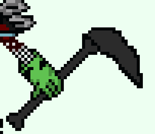 teleports behind killer and slashes him with the scythe ( it can be blocked by his knife ) *