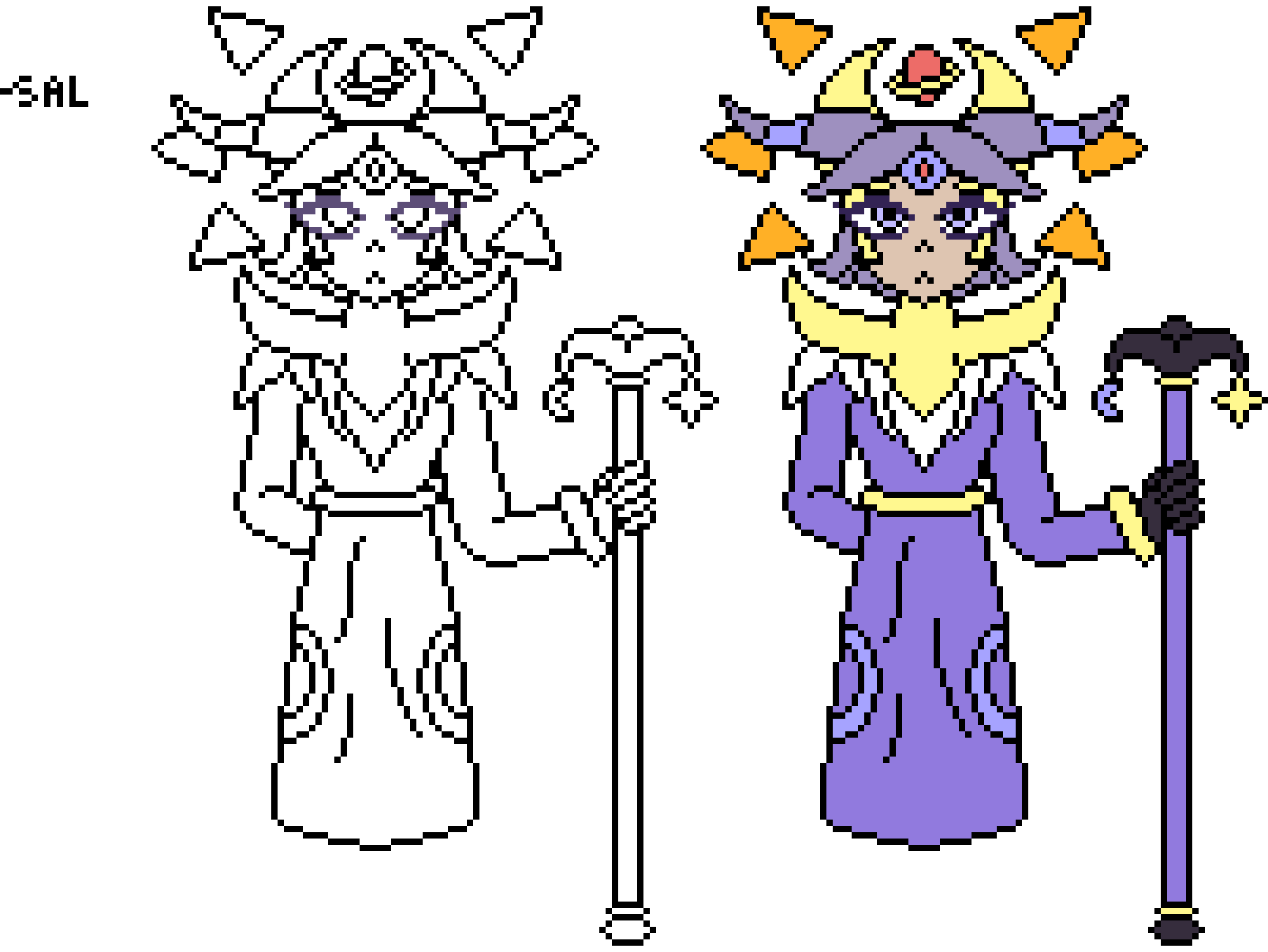 [f7c573] heres an update on this pixel art, color and without color, doesnt mean you can take it though, nobody is allowed to recolor it