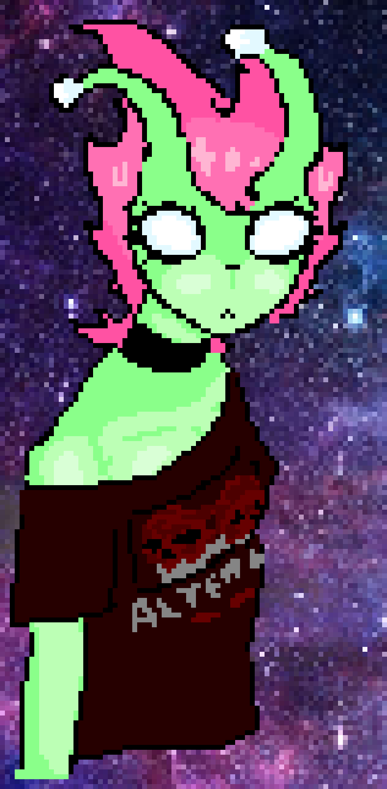 Bee with the funny space background import and fine Alter Bridge What Lies Within tour tee