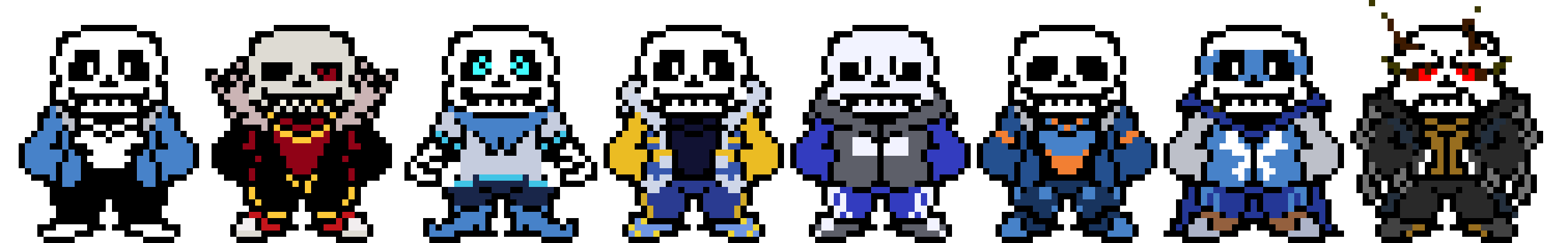 sanses all over the you