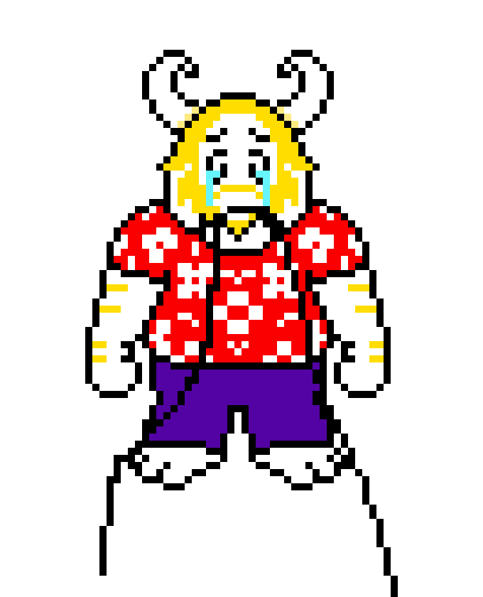 [d082ec] asgore with a red shirt in the anti-void and he is big sad