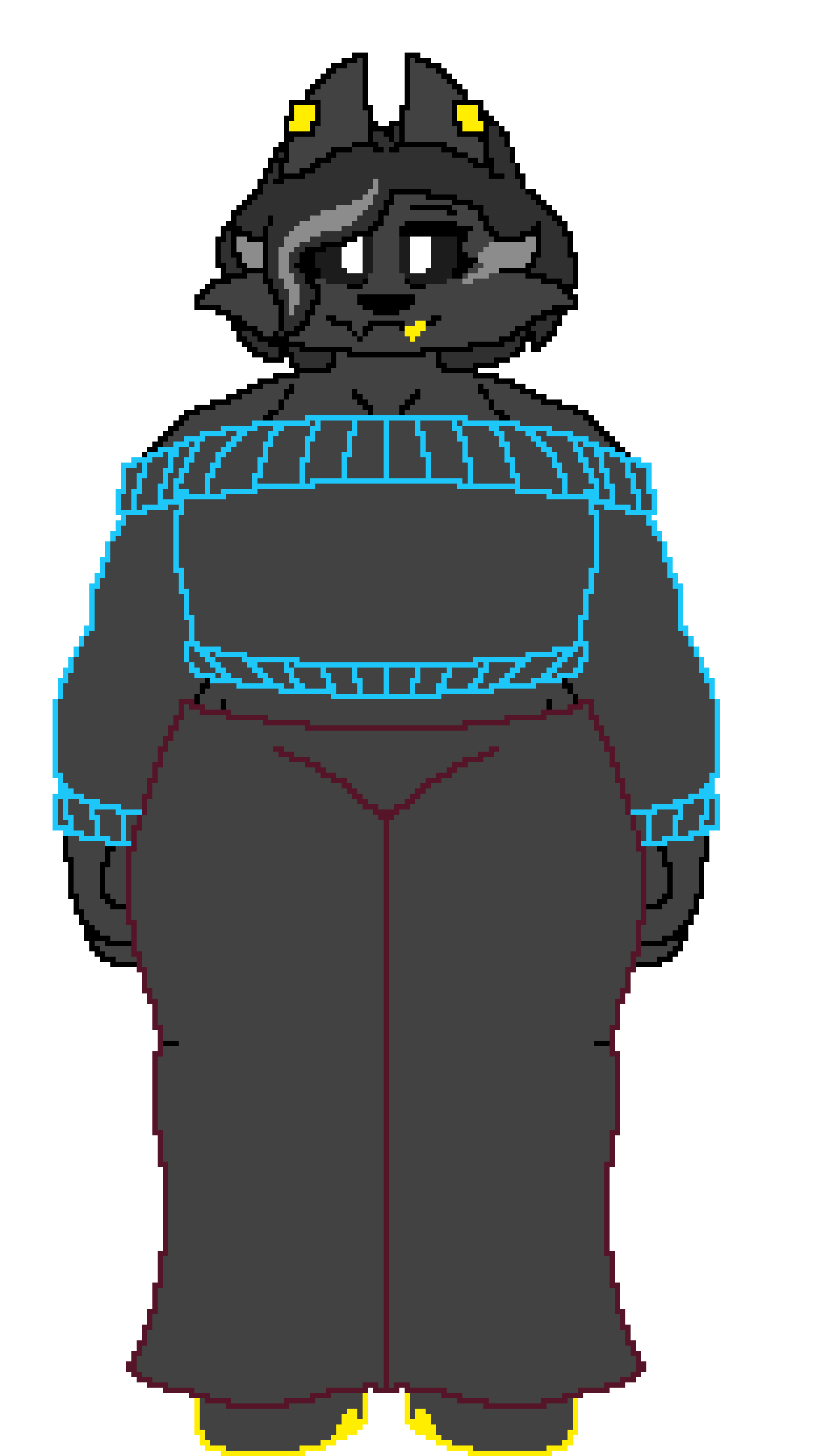 [2c4ad3] how does she #look so far chat. and yes i'll color the outline black in a minute just like. yeah