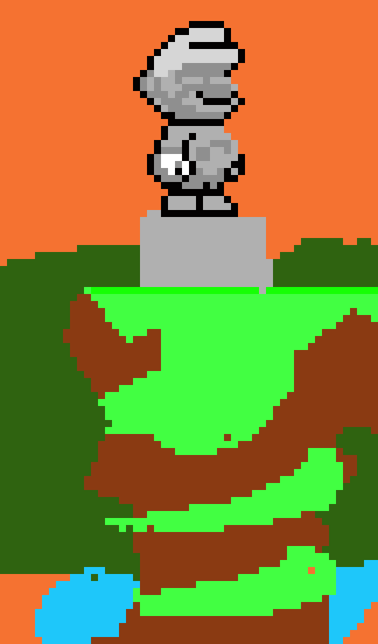 spiral mountain now has a bond at the bottom... and smarios memorial is there and if you press a button you get to hear  https://www.youtube.com/watch?v=001E1AMR9D8