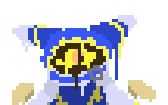 [777455] *Her laughter continued. The attacks from them would cause the fake "Magolor" to fall apart for a moment, but then regenerate, yet only partly.*